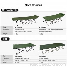 REDCAMP Camping Cots for Adults, Folding Cot Bed with Attached Pillow, Easy & Portable Cot, Free Storage Bag Included, 75.2x28x18.5 inches.